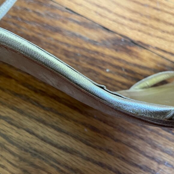 Manolo Blahnik Gold Strappy Sandals, Size 40 EU - Picture 15 of 16